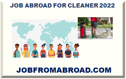 JOB ABROAD FOR CLEANER 2024