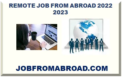 REMOTE JOB FROM ABROAD 2024