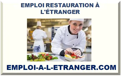 EMPLOI RESTAURATION À L'ÉTRANGER
