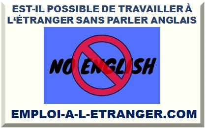 EST-IL POSSIBLE DE TRAVAILLER À L‘ÉTRANGER SANS PARLER ANGLAIS ?